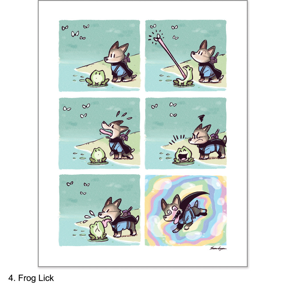 Dipper & Poppy Comic Prints Art Sam Logan 04 Frog Lick