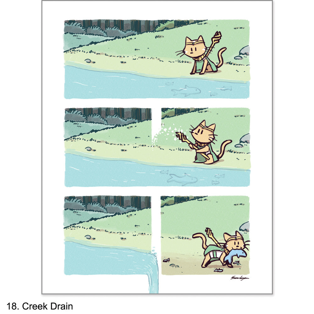 Dipper & Poppy Comic Prints Art Sam Logan 18 Creek Drain