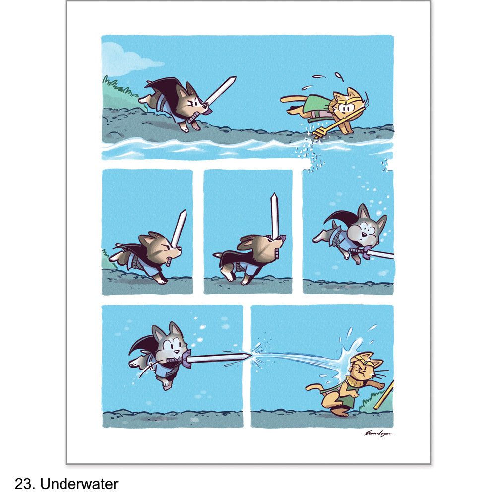 Dipper & Poppy Comic Prints Art Sam Logan 23 Underwater