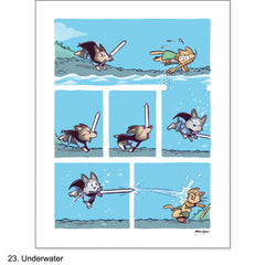 Dipper & Poppy Comic Prints Art Sam Logan 23 Underwater