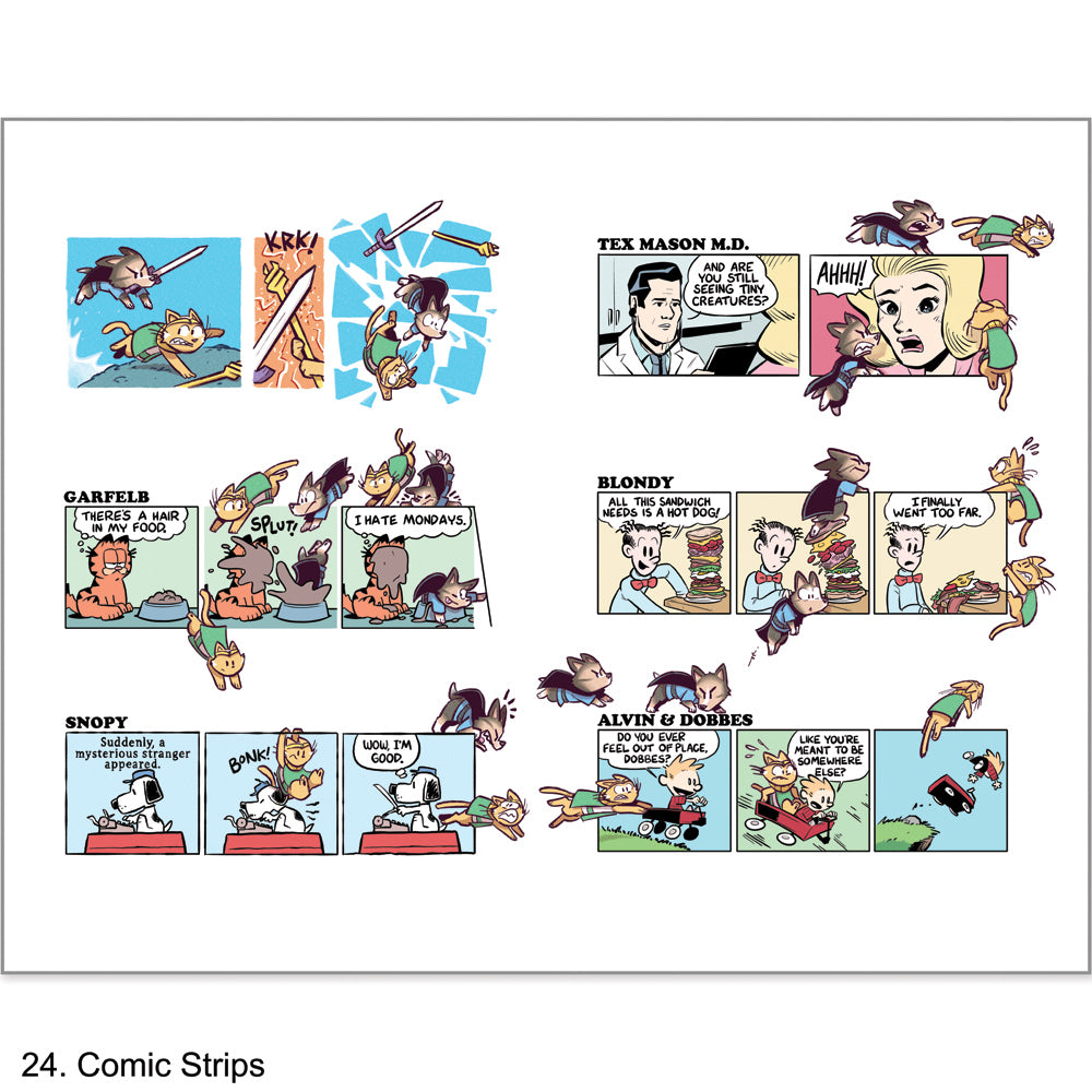 Dipper & Poppy Comic Prints Art Sam Logan 24 Comic Strips