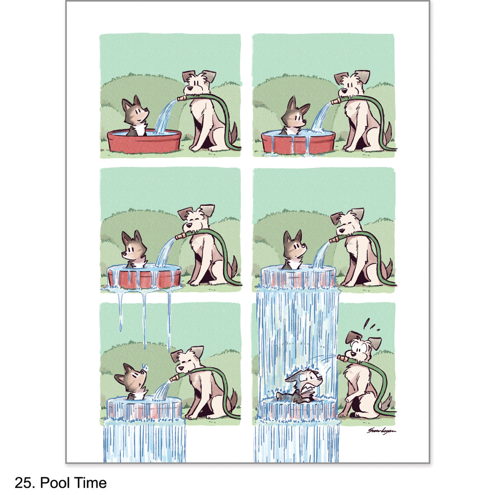 Dipper & Poppy Comic Prints Art Sam Logan 25 Pool Time