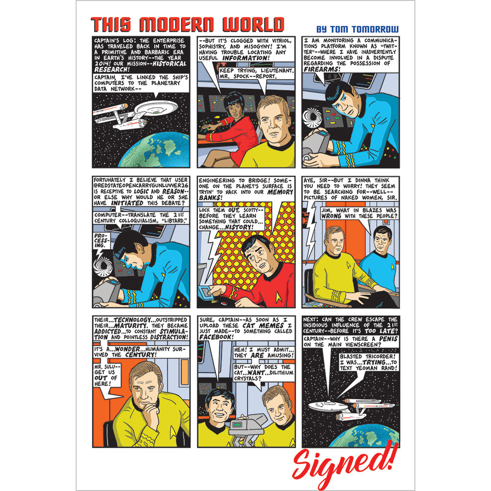 Signed This Modern World Prints Prints Tom Tomorrow Star Trek