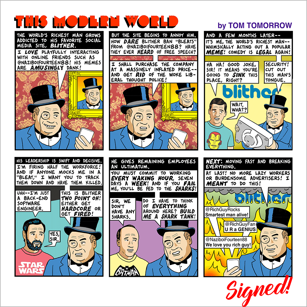 Signed This Modern World Prints Prints Tom Tomorrow The Rich Guy