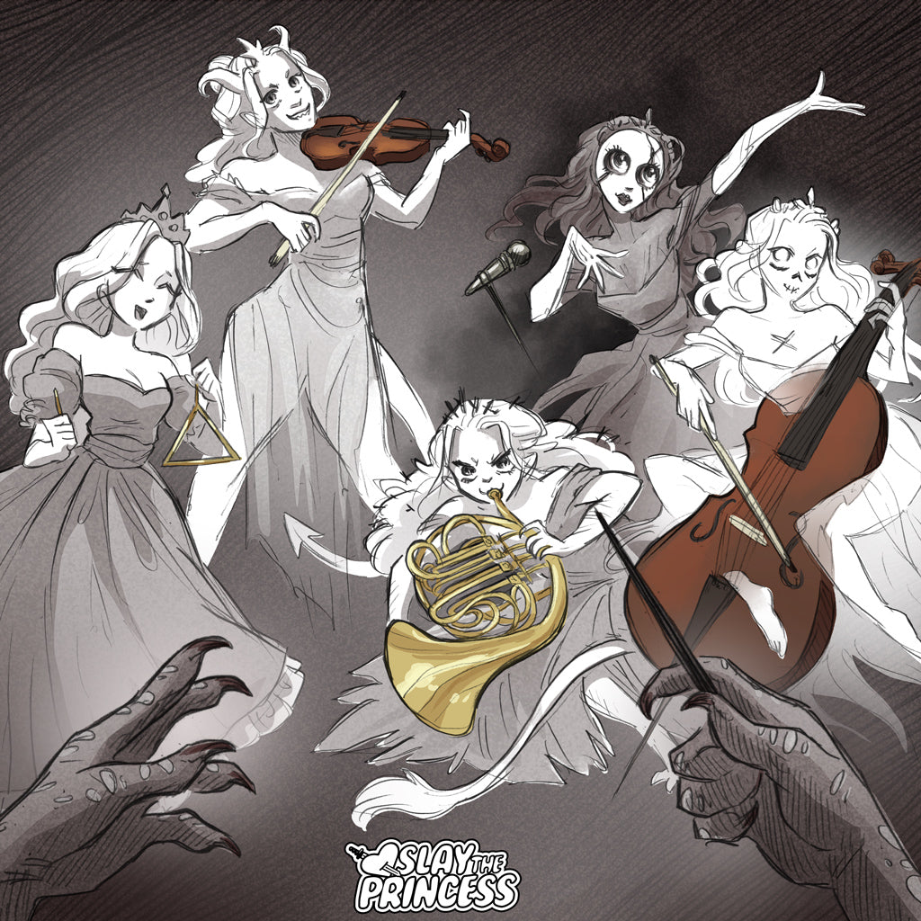 Slay The Princess: Shifty and the Vessels Print Art Black Tabby Games