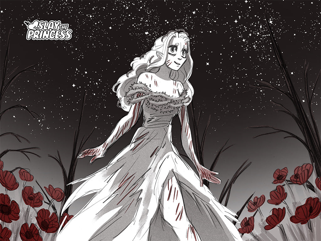 Slay the Princess Thorn Poster Art Black Tabby Games