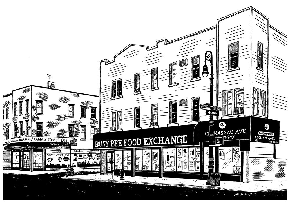 Julia Wertz Prints Collection 2023 Art Julia Wertz Greenpoint Busy Bee - 11x16