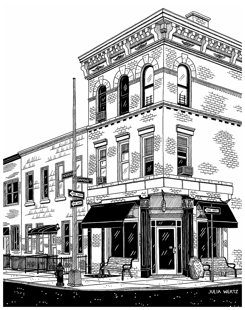 Julia Wertz Prints Collection 2023 Art Julia Wertz Greenpoint Cafe Grumpy - 11x14