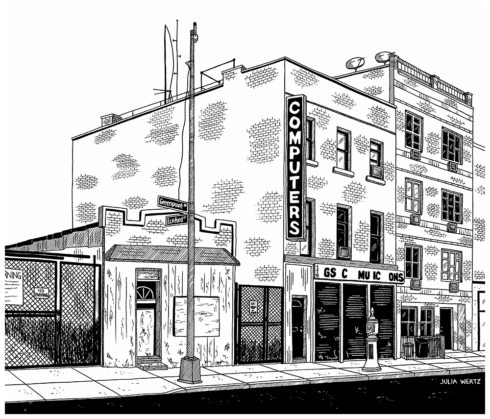 Julia Wertz Prints Collection 2023 Art Julia Wertz Greenpoint Ave - 12x10