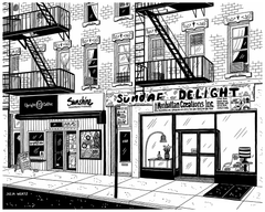 Julia Wertz Prints Collection 2023 Art Julia Wertz Greenpoint Upright Coffee - 11x14