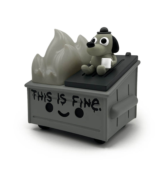 Dumpster Fire - This is Fine Vinyl Figure Newsprint Edition Accessories KC Green