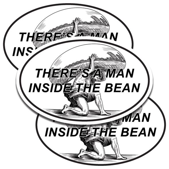 There is a Man Inside the Bean Sticker 3-Pack Accessories Man in Bean Coalition