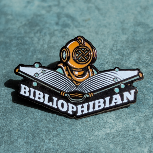 Wondermark Enamel Pins | SERIES 2 Pins and Patches Wondermark Bibliophibian (Diver)