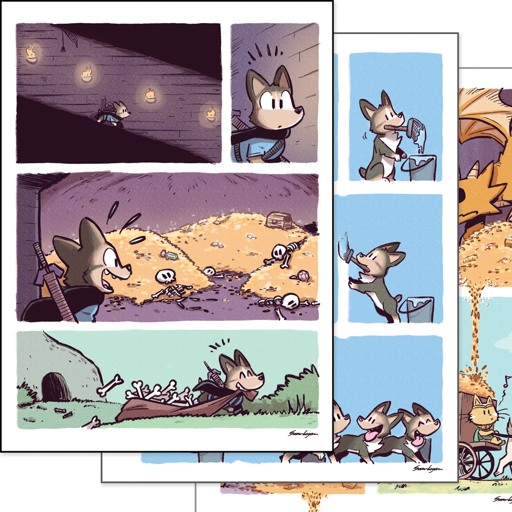 Dipper & Poppy Comic Prints Art Sam Logan