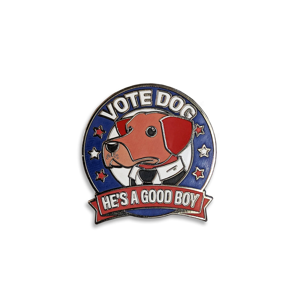 Vote Dog Enamel Pin Pins and Patches Sam Logan