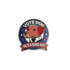 Vote Dog Enamel Pin Pins and Patches Sam Logan