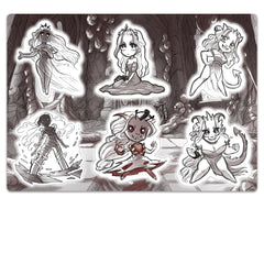 Slay the Princess - The Pristine Cut Sticker Sheets, Wave 1 Stickers Black Tabby Games Sheet 01