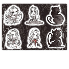 Slay the Princess - The Pristine Cut Sticker Sheets, Wave 1 Stickers Black Tabby Games Sheet 02