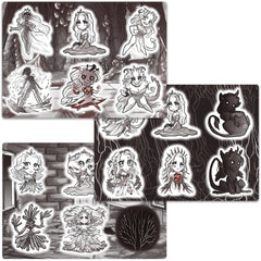 Slay the Princess - The Pristine Cut Sticker Sheets, Wave 1 Stickers Black Tabby Games All Three!