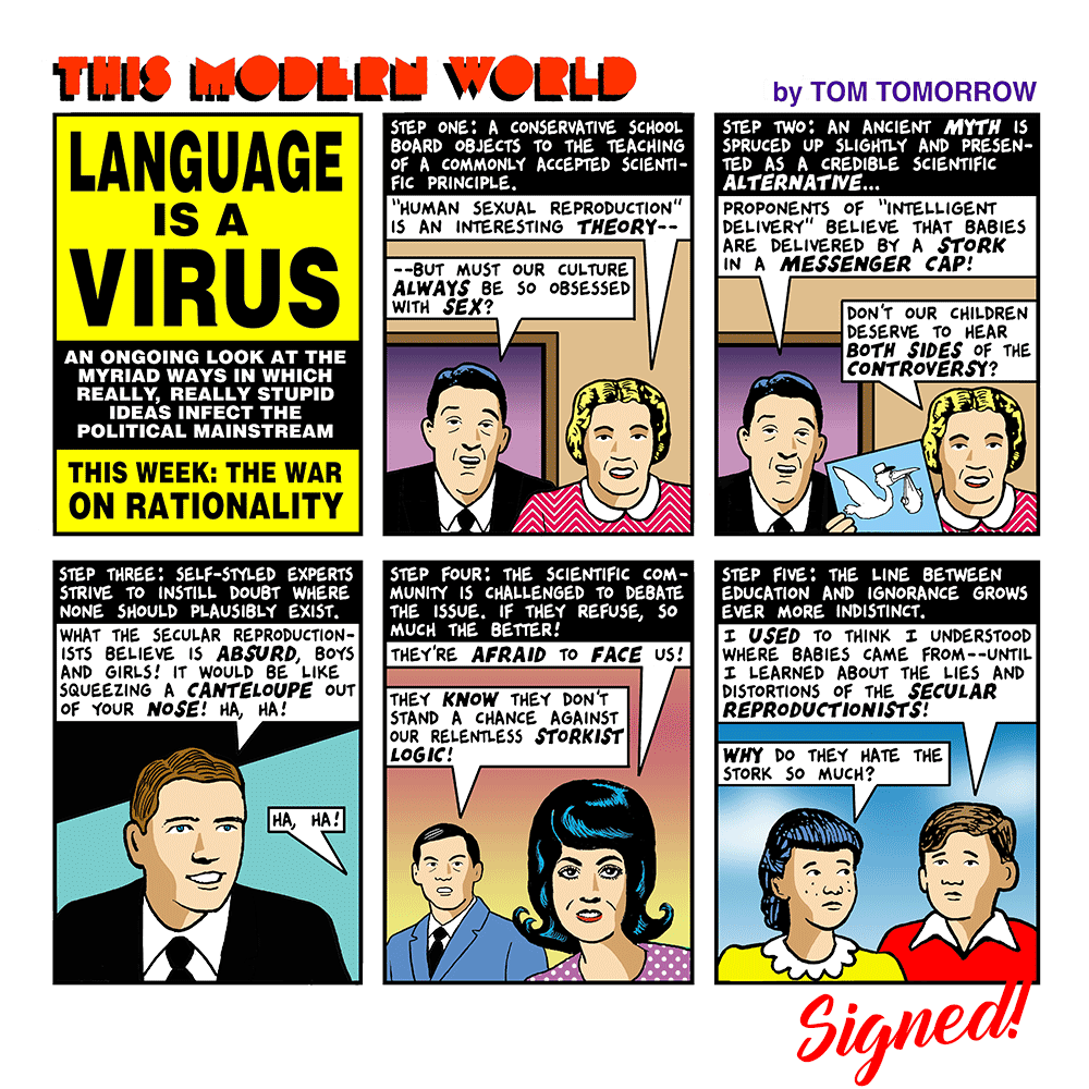 Signed This Modern World Prints Prints Tom Tomorrow Language Virus