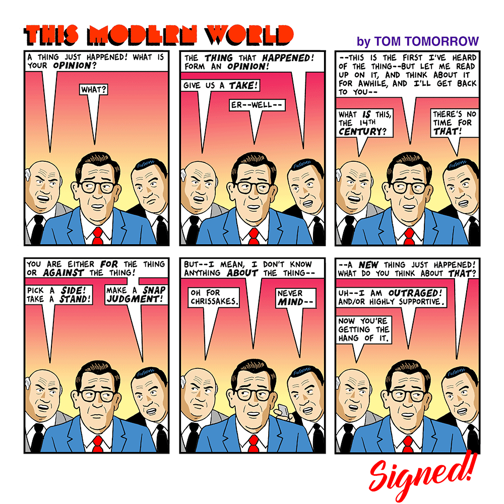 Signed This Modern World Prints Prints Tom Tomorrow The Thing