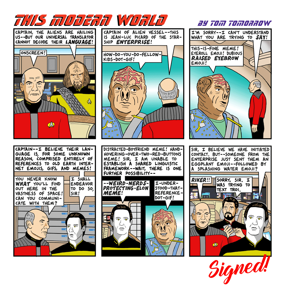 Signed This Modern World Prints Prints Tom Tomorrow Trek Memes