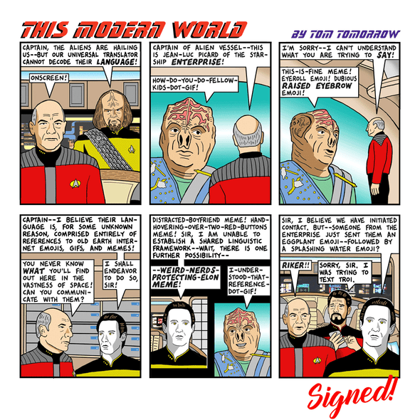 Signed This Modern World Prints Prints Tom Tomorrow Trek Memes
