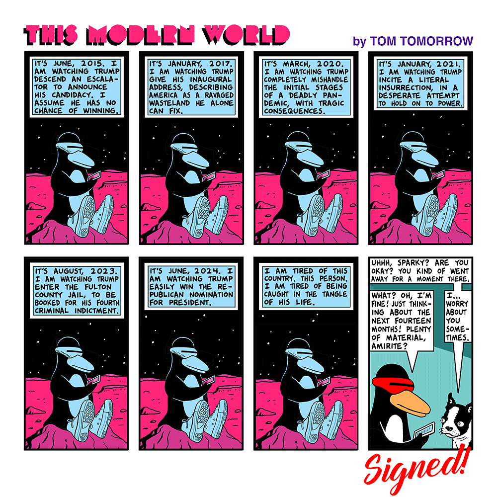 Signed This Modern World Prints Prints Tom Tomorrow Watching
