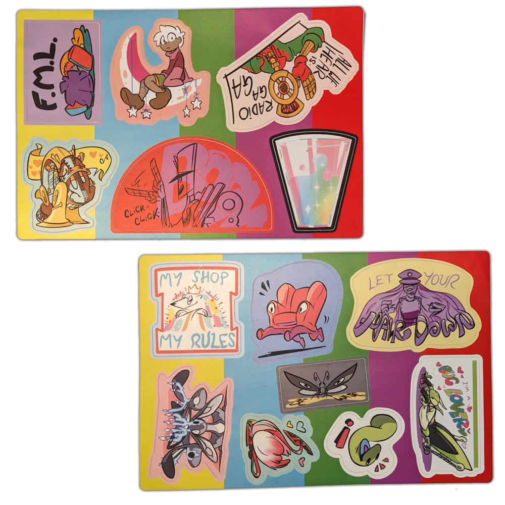 Fix 'Em Up Stick 'Em Up Sicker Sheet Sets Pins and Patches Sarah Jolley Perfect Set ($12)