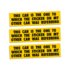 Correct Car Identification Stickers Stickers Jeffrey Rowland Three Little Ones