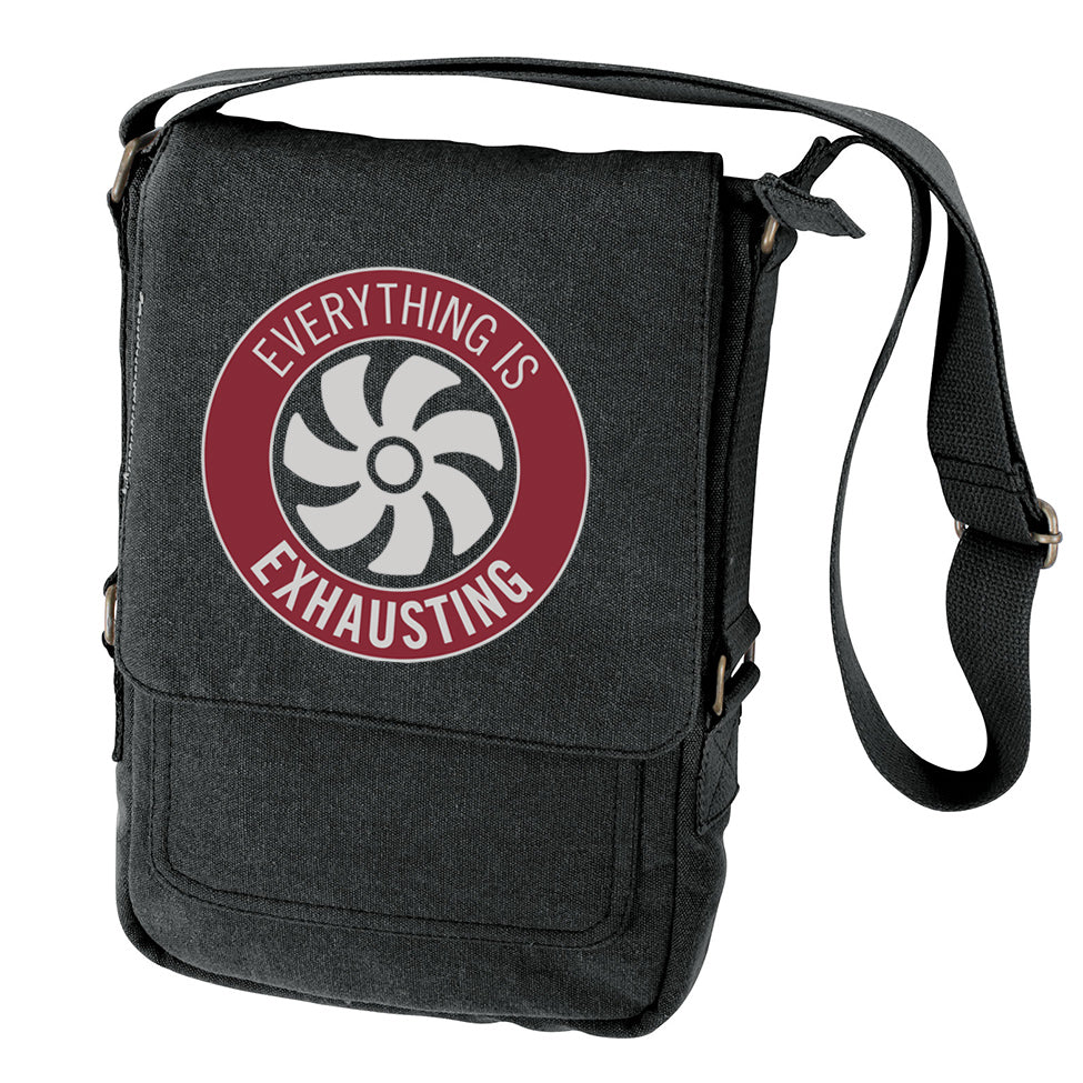 Everything is Exhausting Tech Bag Bags Wondermark Just the Bag!