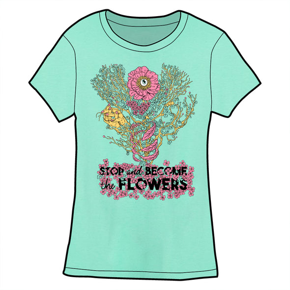 Stop and Become the Flowers Shirt Shirts Welcome to Night Vale Fitted Small