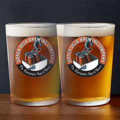 Upper Deck Brewing Co. Pint Glass Liquid Holders Mission to Zyxx Two! ($30)