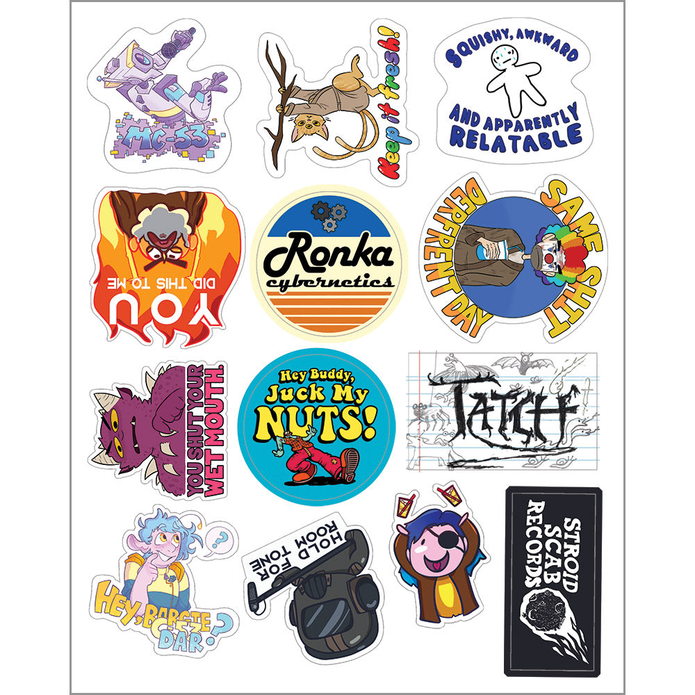 Mission to Zyxx Soundtrack Extras! Stickers Mission to Zyxx Sticker Sheet