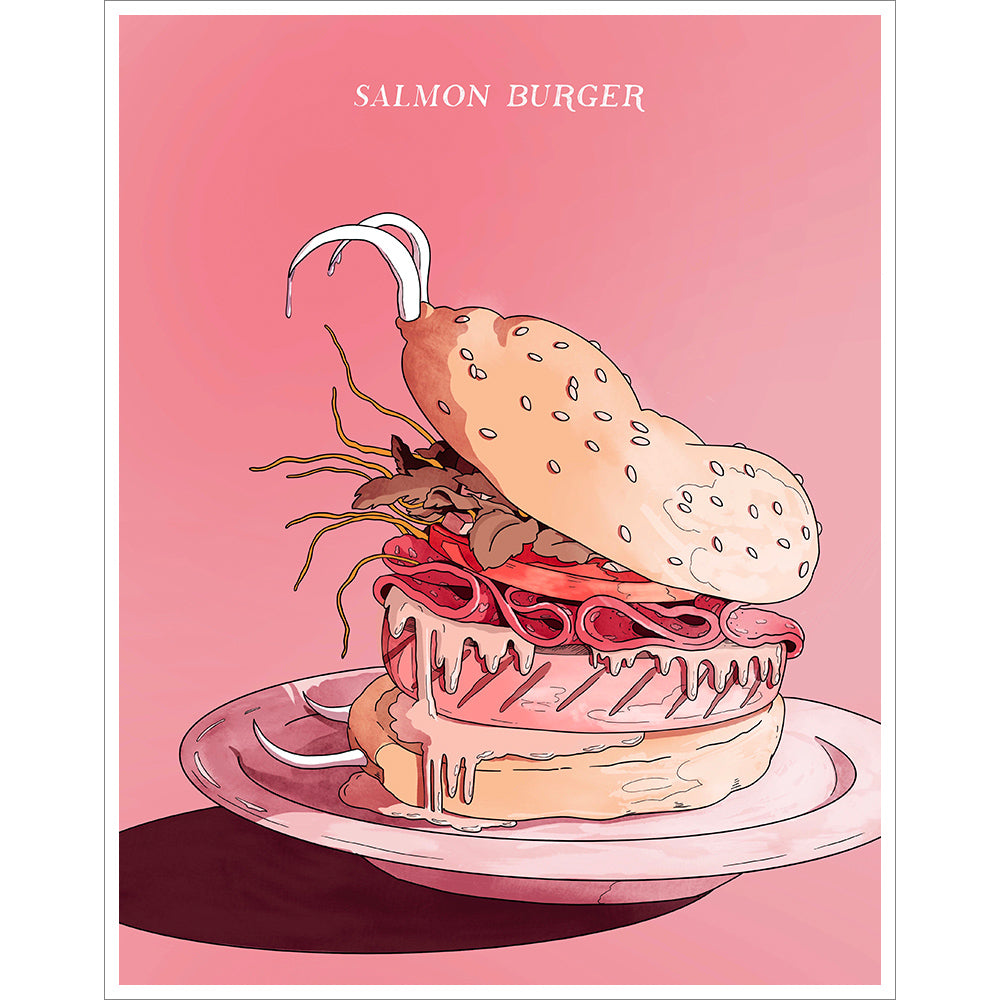 WTNV Episode Prints Art Cyberduds Salmon Burger - 217  