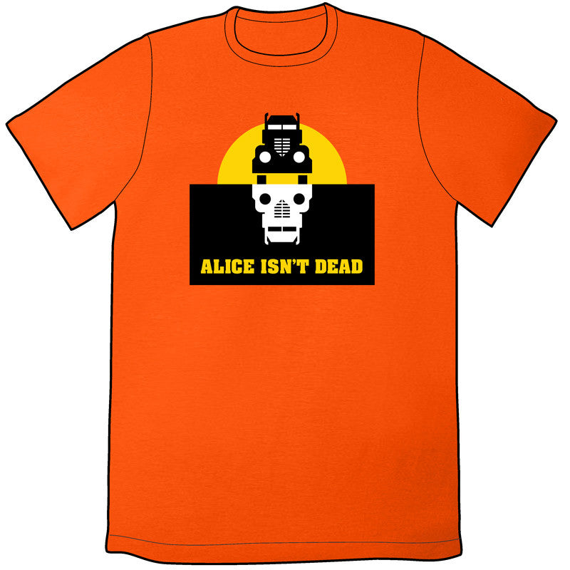 Alice Isn't Dead Podcast Logo Shirt - Orange Shirts Alice Isn't Dead