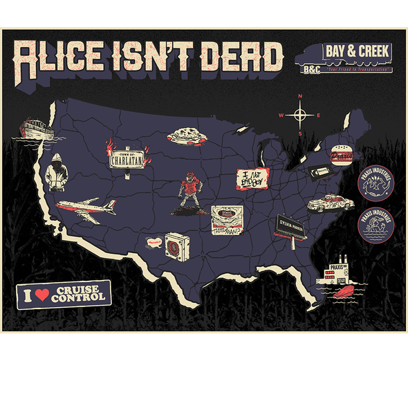 Alice Isn't Dead Road Map Art Alice Isn't Dead