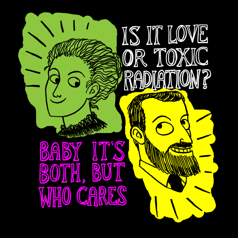 Curies In Love Shirt *LAST CHANCE* Shirts Kate Beaton Mens/Unisex Small