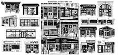 Cityscape Prints Art Julia Wertz Bookstores of NYC - 17x36