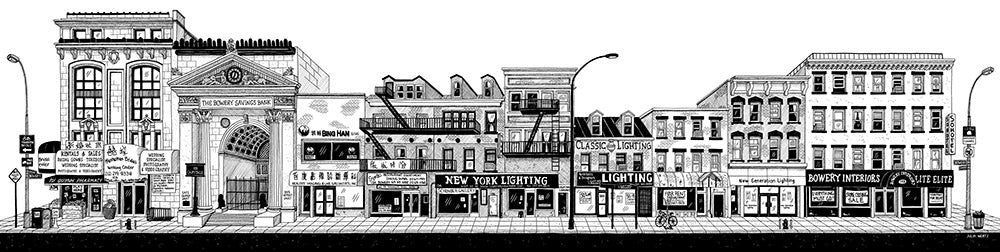 Cityscape Prints Art Julia Wertz Bowery - 9x38