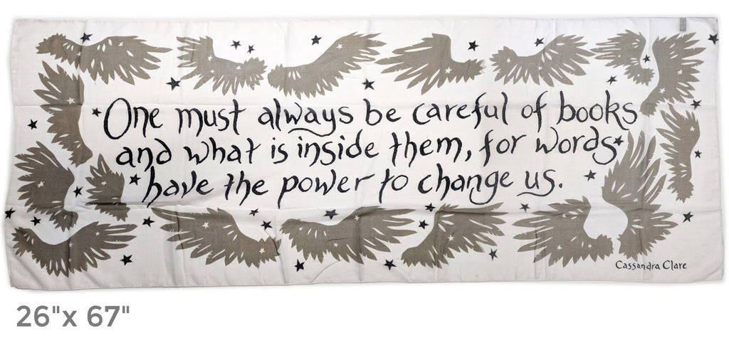 Careful Of Books Quote Scarf Accessories Cassandra Clare