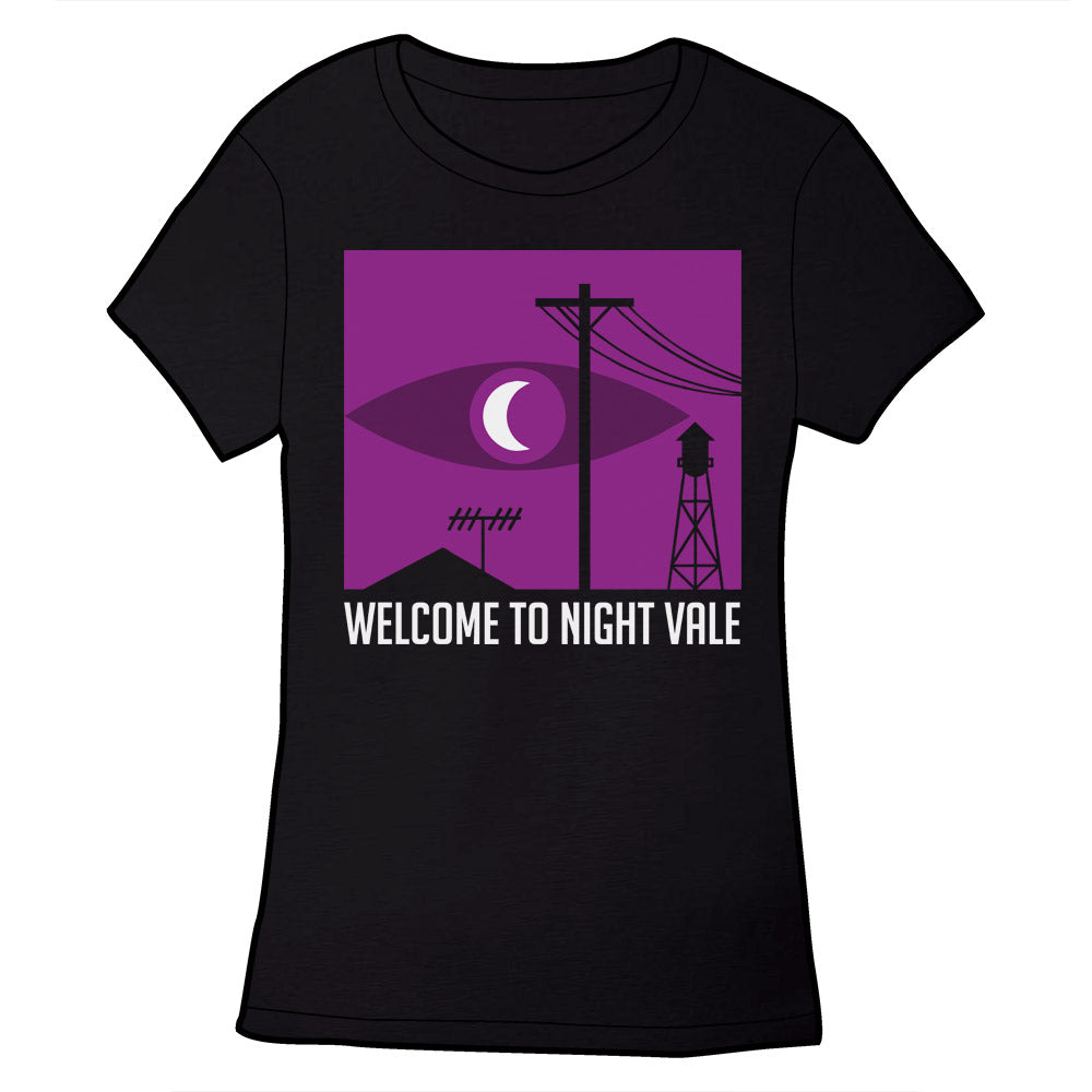 Welcome To Night Vale Logo Shirts and Tanks Shirts Welcome to Night Vale Ladies Small Shirt
