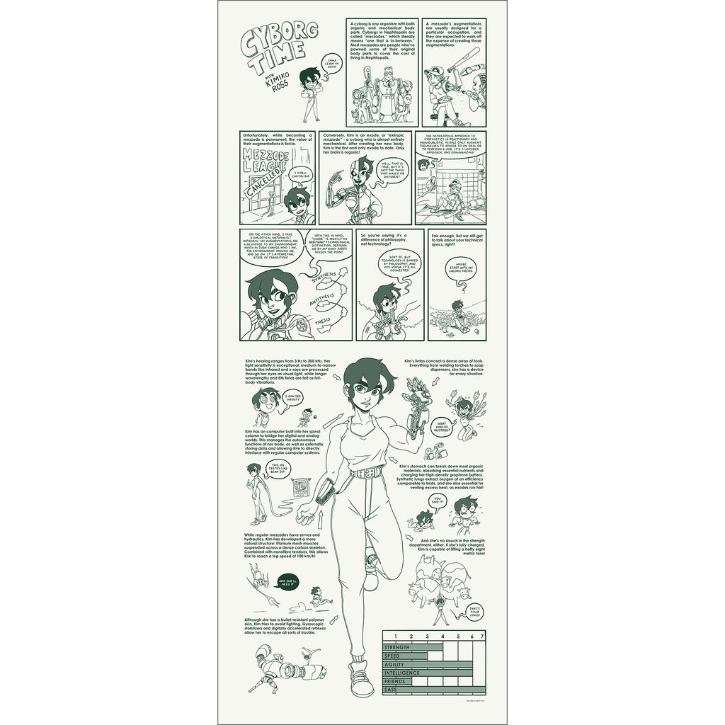 Cyborg Time With Kimiko Ross (12x30) Art Dresden Codak