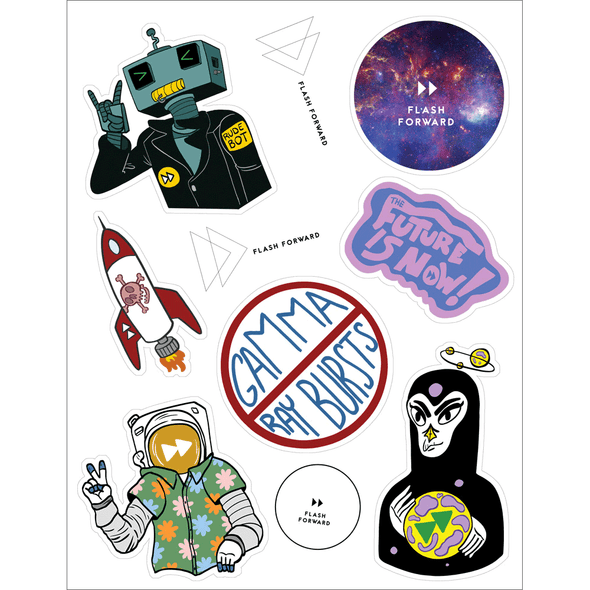 Flash Forward Podcast Sticker Sheet! Stickers Flash Forward