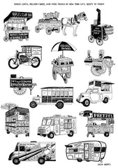 Cityscape Prints Art Julia Wertz Food Carts - 12x17