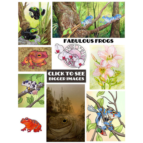 Fabulous Frogs Prints Art Red Wombat