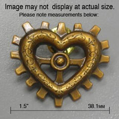 Clockwork Heart Pin by Girl Genius Pins and Patches Girl Genius Brass