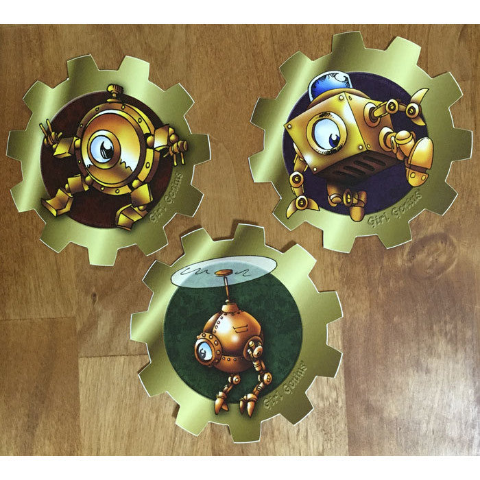 Dingbot Die-cut Gear Sticker Set Stickers Girl Genius