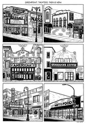 Cityscape Prints Art Julia Wertz Greenpoint Theaters 2 - 11x16