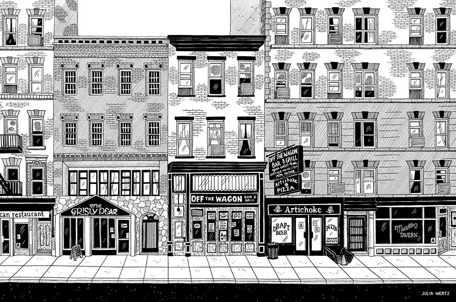 Cityscape Prints Art Julia Wertz Greenwich - 19x13